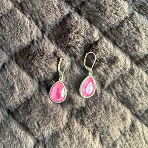 Touchstone Crystal Pink Drop Earrings
